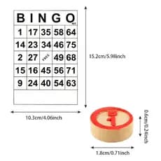 Bingo De Madeira E Papel 75 Números E 18 Cartelas