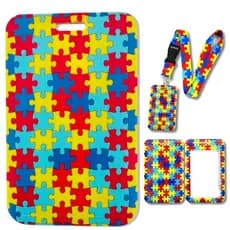 Crachá de Identificação Autismo e TDAH – Cartão SUS + Cordão Personalizado Acessível