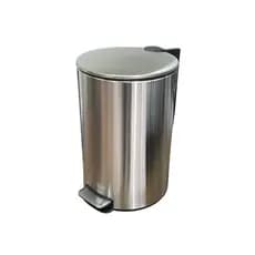 Lixeira de Inox Escovado Slim 12 Litros Com Pedal Balde Removível Para Banheiro Cozinha Powermaid