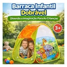 Barraca Infantil Dobrável Brinquedo Cabana Portátil diversão faz de conta Presente