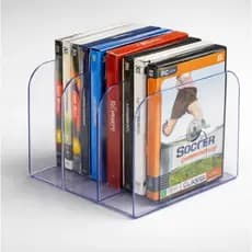 ORGANIZADOR DE LIVROS STANDARD CRISTAL 3 Divisões Suporte  revistas e cadernos de mesa Escritório