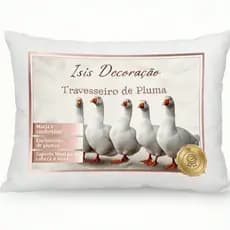 Travesseiros Plumas de Ganso Sintético 50x70 Macio e Confortável Avulso, Kit 2 ou Kit 4