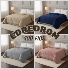 Cobertor Edredom Cama Casal Padrão 400 Fios Extra Macio Dupla Face