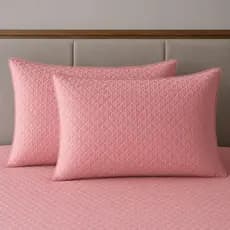 Fronha Protetora De Travesseiro Capa Impermeável Com Zíper Matelado Cor Rose