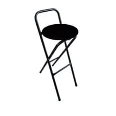 Banqueta Alta Banco Banquinho Dobrável Camping Estofada Aço