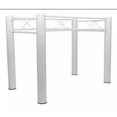 Base Para Mesa Jantar Madeira Tampos Pedra 1,20
