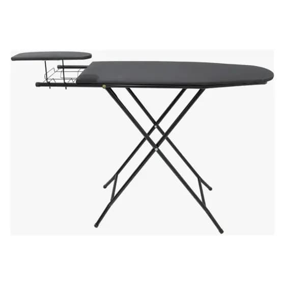 Tábua Taboa Mesa De Passar Roupa Reforçada Com Passa Manga Preta Top
