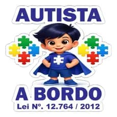 Adesivo Símbolo Menino Autista Para Carro Pcd Desenho Atualizado