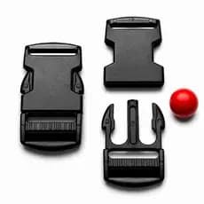 Fecho Engate Rápido 25mm Preto Kit 2 Peças Para Mochila Bolsa Coleira Alça