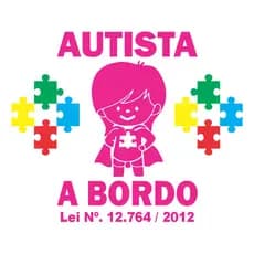 Adesivo Símbolo Menina Autista Para Carro Pcd
