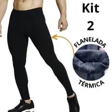 Kit 2 Meia Calça Térmica Masculino Forro Flanelada Frio Sem Pé Confortável