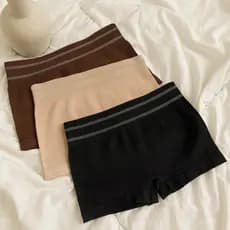 Kit 6 Calcinha Boxer Sem Costura Não Marca Roupa Canelada Poliamida Confortável