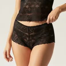 Kit 5 Calcinha Feminina Caleçon Renda Shortinho Cós Alto Não Marca Confortável