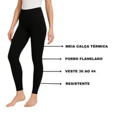 Meia Calça Sem Pé Feminina Térmica – Ideal Para Usar Sob Roupa