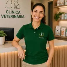 Camisa Medicina Veterinária Gola Polo Piquet PA Premium Blusa Feminina Babylook Polo Uniforme Veterinária