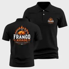 Camisa Camiseta Frango Assado Uniforme Para Trabalho Frango Assado Camiseta Uniforme Polo