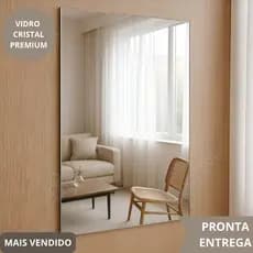 Espelho para Banheiro Retangular 60X40cm ou 70X40cm Vidro 4mm  Ladipado Decorativo