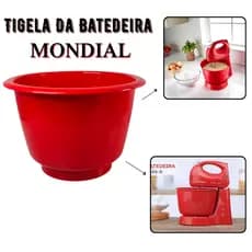 Tigela 3,5L Vermelha da Batedeira Mondial Prática B44r B-44-R