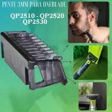 Pente Para 3mm Aparadores Oneblade Qp2510, Qp2520