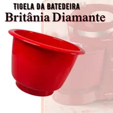 Tigela 3,5 Litros Vermelha Batedeira Britânia Diamante Original