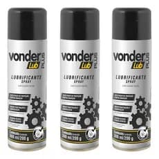 3 Lubrificante Spray Para Peças Lub Plus 300ml - Vonder