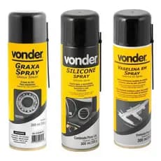 Kit Silicone + Vaselina + Graxa Spray - Vonder Amarelo
