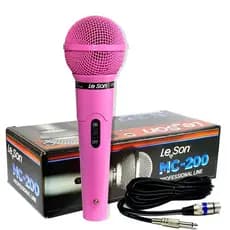 Microfone Le Son Mc-200 Dinamico Cardioide Profissional Com Cabo Xlr/P10 3 Metros