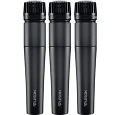 Kit 3 Microfones Dinâmico Para Instrumentos Leson Sm57 Pro