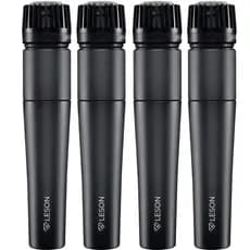 Kit 4 Microfones Dinâmico Para Instrumentos Leson Sm57 Pro