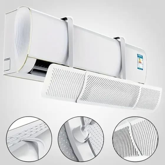 Vittak Defletor Ar Condicionado Split Ajustável Universal 7 A 30mil Btus Difusor de Vento Suporte Com Regulagem