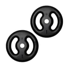 Par De Anilha Pintada 1kg Peso Academia P/halter E Barra Cor Preto