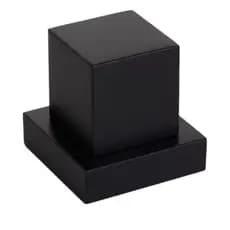 Acabamento Registro Quadrado Preto Fosco - Metal Resistente e Design Sofisticado, Compatível com Diversas Marcas