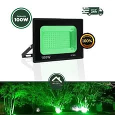 REFLETOR LED 10/20/30/50/100 VERDE HOLOFOTE 110/220V PROVA D'AGUA JARDIM/NATAL