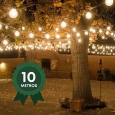 Varal de Luz para área externa com 10 metros, Festão Gambiarra, lampadas inclusas