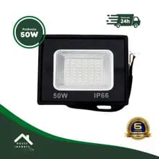 REFLETOR LED 50W HOLOFOTE BRANCO FRIO A PROVA D'ÁGUA 110/220