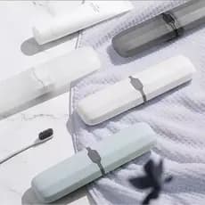 KIT 2 Porta Escova De Dente Para Viagem, Pote Para Escova De Dente, Para Escovas E Creme Dental.-8160