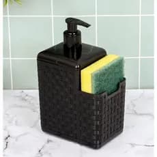 Kit Porta Detergente E Porta Esponja Com Rodinho Reto + Rodinho de Pia Plasútil 500ml