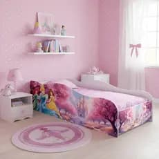 Cama Infantil Carro Princesas Meninas Quarto Decorativo Adesivada 100% MDF Com e Sem Colchão