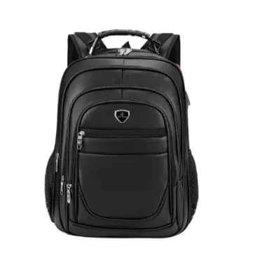 Mochila Couro PU  Executiva Para Notebook Trabalho Faculdade Reforçada Cabo De Aço