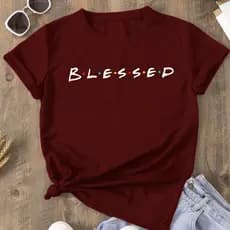 Camiseta T-Shirt 100% algodão "Blessed"