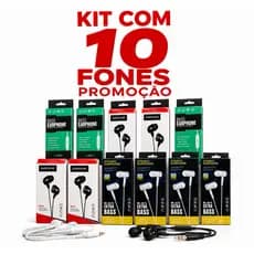 Kit 10 PEÇAS fone ultra bass, COM MICROFONE (ATACADO).
