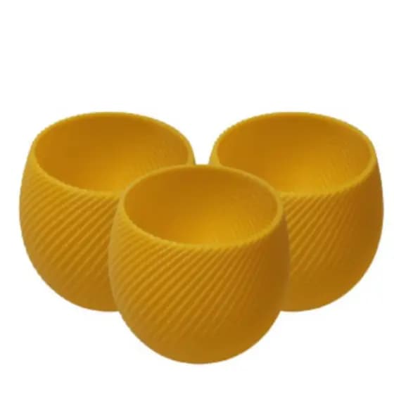 Kit Com 3 Vasos N7 (pequeno) | AMARELO