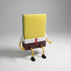 2x Suporte Decorativo Bob Esponja Bucha Decoração Pia Cozinha