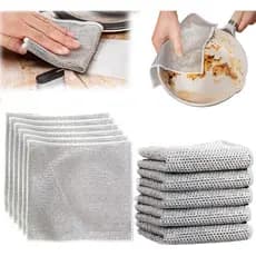 Kit 10 Pano De Aço Limpeza Arame Metálico Para Lavar Louça Multiuso Cozinha Fibra Arear Panela Inox