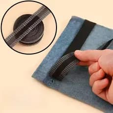 Fita Para Bainha Barra Mágica De Calça Adesivo Sem Costura Bordas Tecido Jeans Moletom Social 5M
