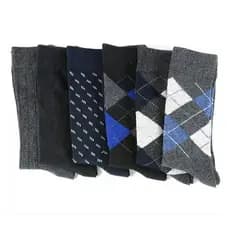 Kit 6 Pares de Meia Social masculina Sport fino em algodão cano longo