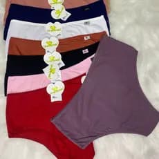 KIT 02 CALCINHA DE ALGODÃO PLUS SIZE TAM: 50/52/54 // TANGÃO CINTURA ALTA LISA LINDA BRASIL