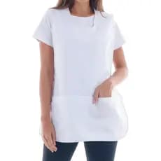 Bata Avental Oxford Bolso Resistente Amarra Lateral