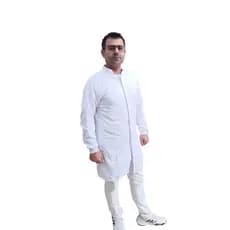 Jaleco Masculino Manga Longa Gola Padre e Punho NA Manga Gabardine