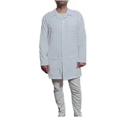 jaleco gabardine basico unissex manga longa